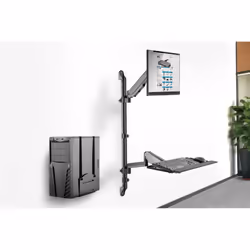 Digitus Poste de travail debout/assis flexible, destiné au montage mural, moniteur unique - Vue supplémentaire 8