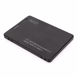 Digitus Adaptateur de disque dur SATA 2,5 po M.2 ou mSATA, Enceinte ssd, 2.5", M.2, mSATA, 6 Gbit/s, Noir