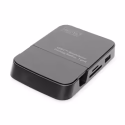 Digitus Station d'accueil pour smartphone USB-C™, 7 ports, USB 2.0, Noir, MicroSD (TransFlash), SD, SDHC, SDXC, USB 3.2 Gen 1 ...