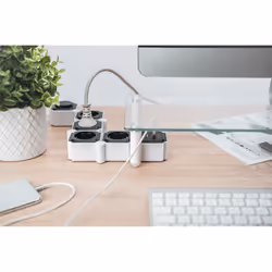 Digitus Barrette flexible de 4 prises avec 2 ports USB et interrupteur