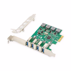 Digitus Carte add-on PCI Express 4 ports USB 3.0, PCIe, USB 3.2 Gen 1 (3.1 Gen 1), Hauteur totale / Profil bas, PCIe 2.0, Ver ...