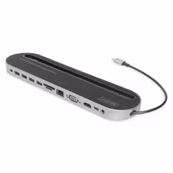 Digitus Station d'accueil USB-C™, 12 ports, Avec fil, USB 3.2 Gen 1 (3.1 Gen 1) Type-C, 100 W, 3,5 mm, 10,100,1000 Mbit/s, Al ...