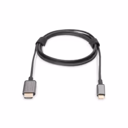Digitus USB-C™ — Câble adaptateur vidéo HDMI® UHD 4K / 30 Hz, 1,8 m, USB Type-C, HDMI Type A (Standard), Mâle, Mâle, Droit
