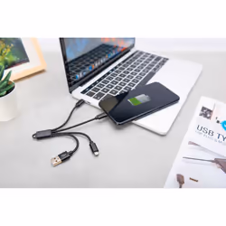 Digitus Câble de charge 3 en 1, USB A + Micro USB + USB-C - Vue supplémentaire 4