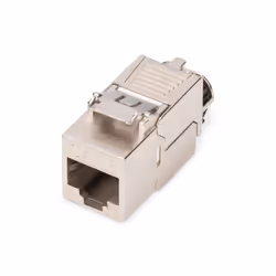 Digitus Module Keystone CAT 8.I, blindé, raccordement de montage sans outil, Plat, Blanc, RJ-45, RJ-45, Femelle, Femelle