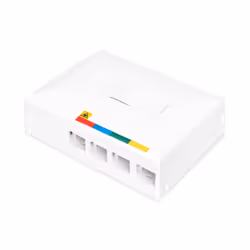 Digitus Boîtier vide FTTX pour 4 x couplages SC SX / LC DX, Gris, Acrylonitrile-Butadiène-Styrène (ABS), Plastique, IP45, 100 ...