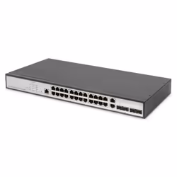 Digitus Commutateur Gigabit Ethernet Couche 2, 24 ports, 2 x Combo RJ45 / SFP + 2 x ports SFP Uplink, Géré, L2, Gigabit Ether ...