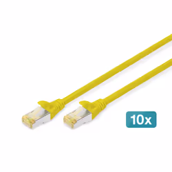 Digitus Câble de brassage CAT 6A S/FTP, 10 pièces, 1 m, Cat6a, S/FTP (S-STP), RJ-45, RJ-45