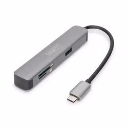 Digitus Station USB-C™, 5 ports, Avec fil, USB 3.2 Gen 1 (3.1 Gen 1) Type-C, 1.4b, Gris, MicroSD (TransFlash), SD, 4K Ultra H ...