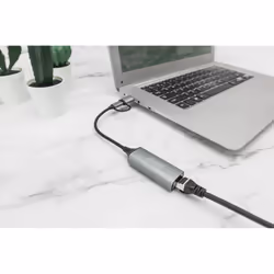 Digitus Adaptateur Gigabit Ethernet 2.5G USB Type-C™, USB-C™ + USB A (USB 3.1 / 3.0) - Vue supplémentaire 4