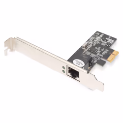 Digitus Carte réseau Gigabit Ethernet PCI Express 2.5G (4-Speed), Interne, Avec fil, PCI Express, Ethernet, 2500 Mbit/s, Noir