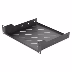 Digitus Étagère 1 UH de 254 mm (10 po), Étagère, Noir, Acier, 25 kg, 1U, Turquie
