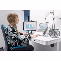 Digitus Bureau réglable en hauteur électriquement avec station de charge USB et tiroir