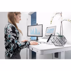 Digitus Bureau réglable en hauteur électriquement avec station de charge USB et tiroir