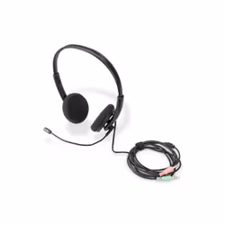 Digitus Micro-casque de bureau On Ear avec réduction de bruit, 3,5 mm, stéréo, Avec fil, Bureau/Centre d'appels, 20 - 20000 H ...