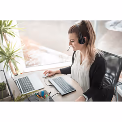 Digitus Micro-casque de bureau On Ear avec réduction de bruit, USB
