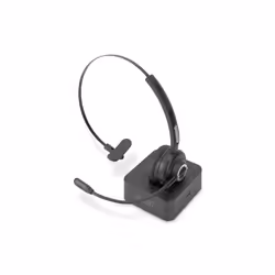 Digitus Micro-casque Bluetooth On Ear avec station d'accueil, Sans fil, Bureau/Centre d'appels, 51 g, Casque, Noir
