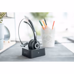 Digitus Micro-casque Bluetooth On Ear avec station d'accueil