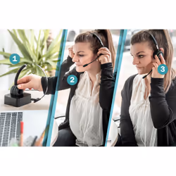 Digitus Micro-casque Bluetooth On Ear avec station d'accueil