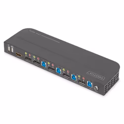 Digitus Commutateur KVM, 4 ports, 4K 60 Hz, 4 x entrées DP, 1 x sortie DP/HDMI - Vue supplémentaire 5