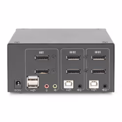 Digitus Commutateur KVM, 2 ports, Double affichage, 4K, DisplayPort®