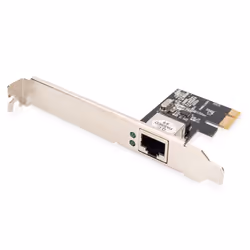 Digitus Carte réseau PCI Express Gigabit Ethernet, Interne, Avec fil, PCI Express, Ethernet, 1000 Mbit/s, Noir