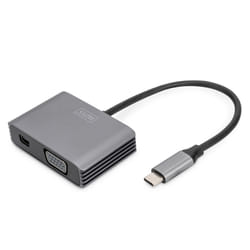 Digitus Adaptateur graphique USB Type-C™ 4K 2 en 1 Mini DisplayPort + VGA