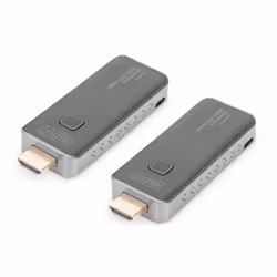 Digitus Kit d'extension sans fil HDMI, 50 m, 1920 x 1080 pixels, Émetteur et récepteur AV, 50 m, Sans fil, Noir, HDCP