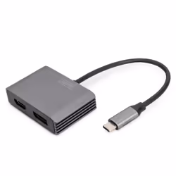 Digitus Adaptateur graphique USB Type-C™ 4K 2 en 1 Mini DisplayPort + HDMI, 0,2 m, USB Type-C, HDMI + DisplayPort, Mâle, Feme ...