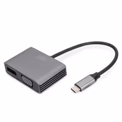 Digitus Adaptateur graphique USB Type-C™ 4K 2 en 1 Mini DisplayPort + VGA, 0,2 m, USB Type-C, DisplayPort + VGA, Mâle, Femell ...
