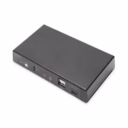 Digitus Commutateur KVM, 2 ports, 4K / 30 Hz, USB-C / USB / HDMI (in), HDMI (out), réseau, 3840 x 2160 pixels, Ethernet/LAN,  ...