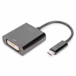Digitus Adaptateur graphique USB Type-C vers DVI, USB Type-C, DVI, Mâle, Femelle, Droit, Droit