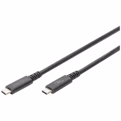 Digitus Câble de raccordement USB 4.0 Type-C, 1 m, USB C, USB C, USB4 Gen 2x2, 40000 Mbit/s, Noir
