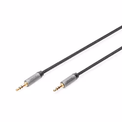 Digitus Câble de raccordement audio, jack 3,5 mm vers jack 3,5 mm, 3,5mm, Mâle, 3,5mm, Mâle, 3 m, Noir