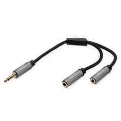 Digitus Répartiteur audio, jack mâle 3,5 mm vers 2 jack femelle 3,5 mm