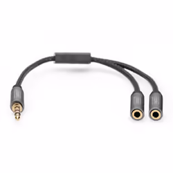 Digitus Répartiteur audio, jack mâle 3,5 mm vers 2 jack femelle 3,5 mm