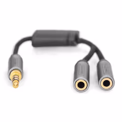 Digitus Adaptateur Casque Audio, jack mâle 3,5 mm vers 2 jack femelle 3,5 mm