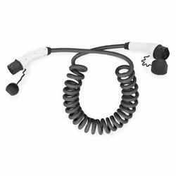 Digitus Câble de recharge en spirale pour véhicules électriques &amp; PHEV – 10 m – type 2 – mode 3 – triphasé – 32 A – 22 kW ...