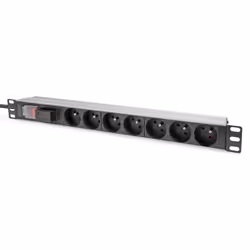 Digitus Multiprise avec profilé en aluminium avec interrupteur, 7 prises CEE 7/5, câble d'alimentation de 2 m, protection con ...