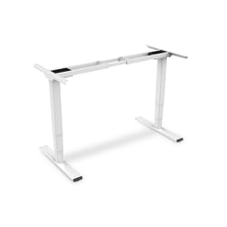 Digitus Piètement de table réglable en hauteur électriquement, deux moteurs, 3 vitesses, blanc