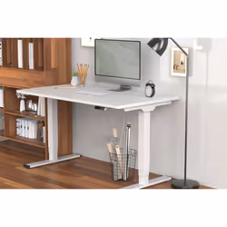 Digitus Piètement de table réglable en hauteur électriquement, deux moteurs, 3 vitesses, blanc