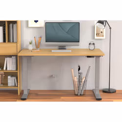 Digitus Piètement de table réglable en hauteur électriquement, deux moteurs, 3 vitesses, gris