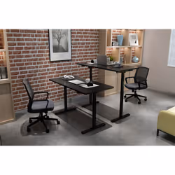 Digitus Piètement de table réglable en hauteur électriquement, un moteur, 2 vitesses, noir