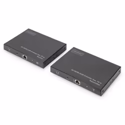 Digitus Kit d'extension KVM HDMI 4K, 70 m, Émetteur et récepteur, 70 m, Cat6, Cat7, Cat8, Noir, Aluminium, Chine