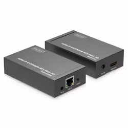 Digitus Kit d'extension HDMI IP, full HD, 1920 x 1080 pixels, Émetteur et récepteur AV, 120 m, Avec fil, Noir, HDCP