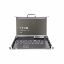 Digitus Console KVM LCD HD 17", 8 ports VGA, clavier allemand - Vue supplémentaire 4