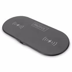 Digitus Wireless Charging, Pad, Duo, 15W, Intérieure, USB, Recharge sans fil, 1 m, Gris