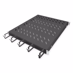 Digitus Tablette avec passage de câbles, Étagère, Noir, Acier, 120 kg, 1U, Turquie