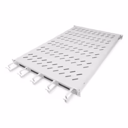 Digitus Tablette avec passage de câbles, Étagère, Gris, Acier, 120 kg, 1U, Turquie