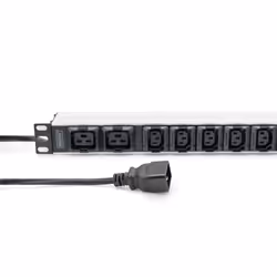 Digitus Multiprise avec profilé en aluminium, 10 prises, câble d’alimentation de 2 m, fiche IEC C20